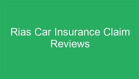 rias car insurance customer service.